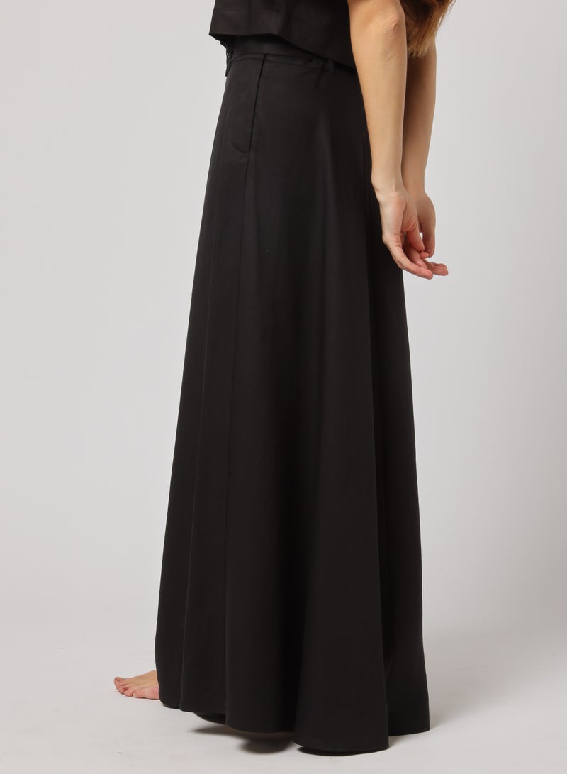 أشيتا فرنانديز Ashita Fernandes Kahaani Linen Skirt for Women– High-Waisted Full-Length Silhouette, Self-Fabric Belt, Soft Breathable Fabric, Elegant & Resort Wear Classic  - Image 3