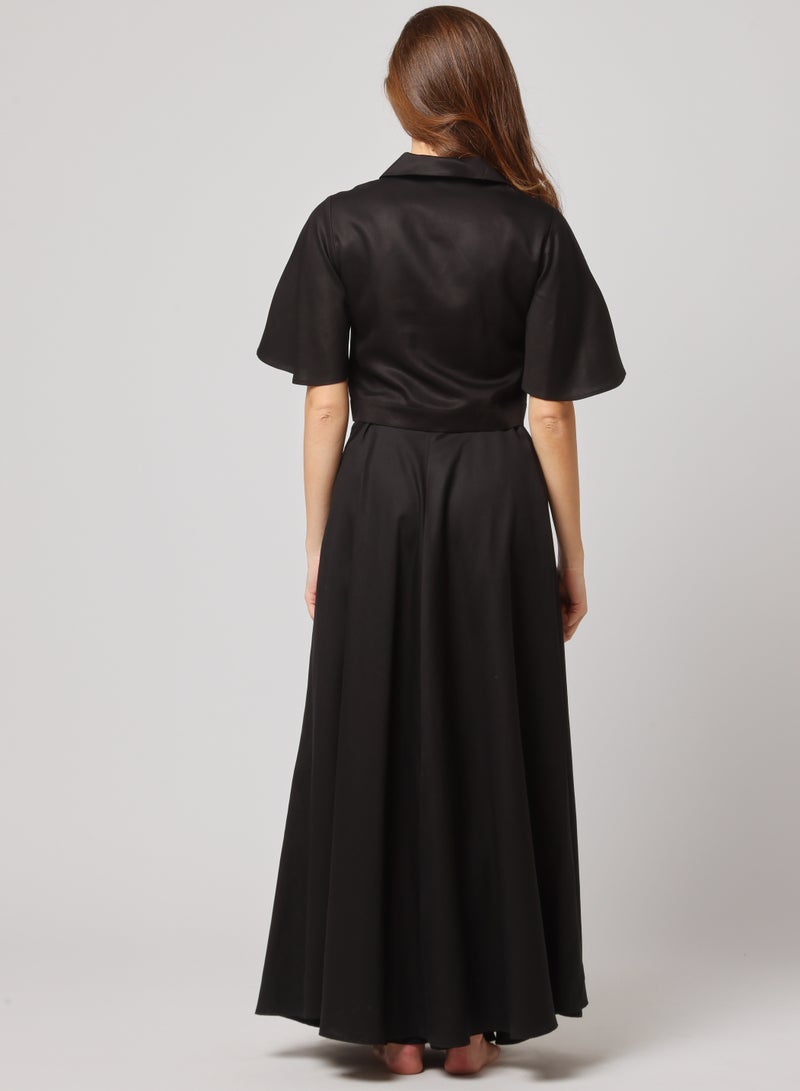 أشيتا فرنانديز Ashita Fernandes Kahaani Linen Skirt for Women– High-Waisted Full-Length Silhouette, Self-Fabric Belt, Soft Breathable Fabric, Elegant & Resort Wear Classic  - Image 4