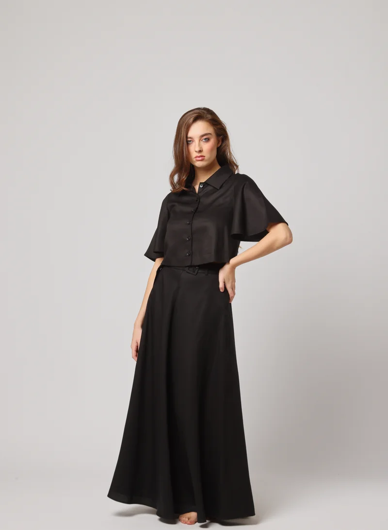 أشيتا فرنانديز High-Waisted Full-Length Silhouette Skirt