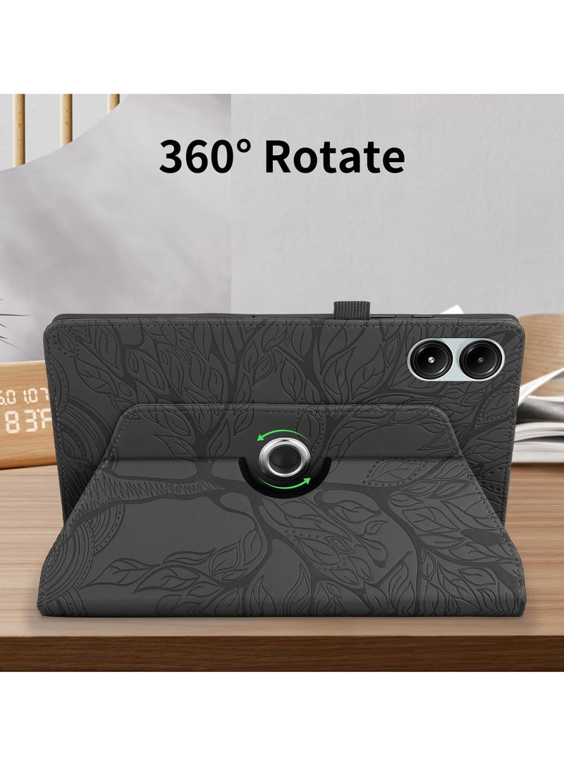 Excefore Rotating Case for Xiaomi Redmi Pad Pro 12.1 Inch, 2024 PU Leather Tablet Case with 360 Degree Rotating Stand, Black Tree Design, Protective Cover for Xiaomi Redmi Pad Pro 12.1  - Image 3