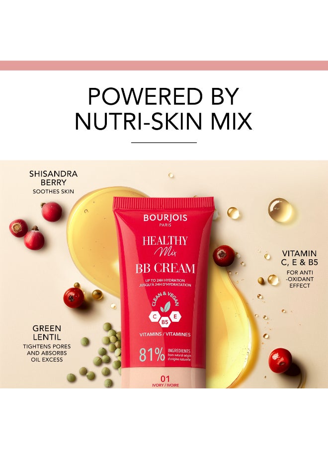 BOURJOIS PARIS - Healthy Mix BB Cream - 02 - Vanilla, 30ml - Image 1