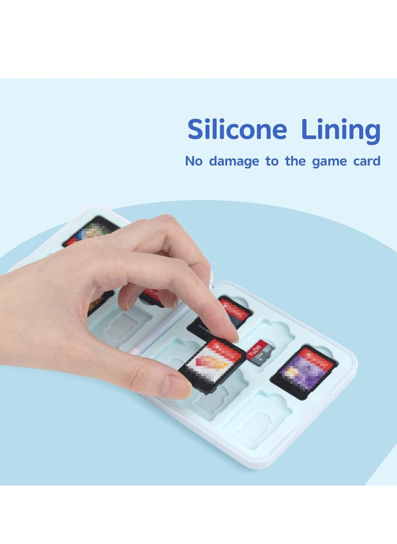Excefore Switch Game Card Storage Box, Portable Carrying Storage Travel Box with 12 Game Card Slots, Suitable for Nintendo Switch Game Card (Shark Party)  - Image 3