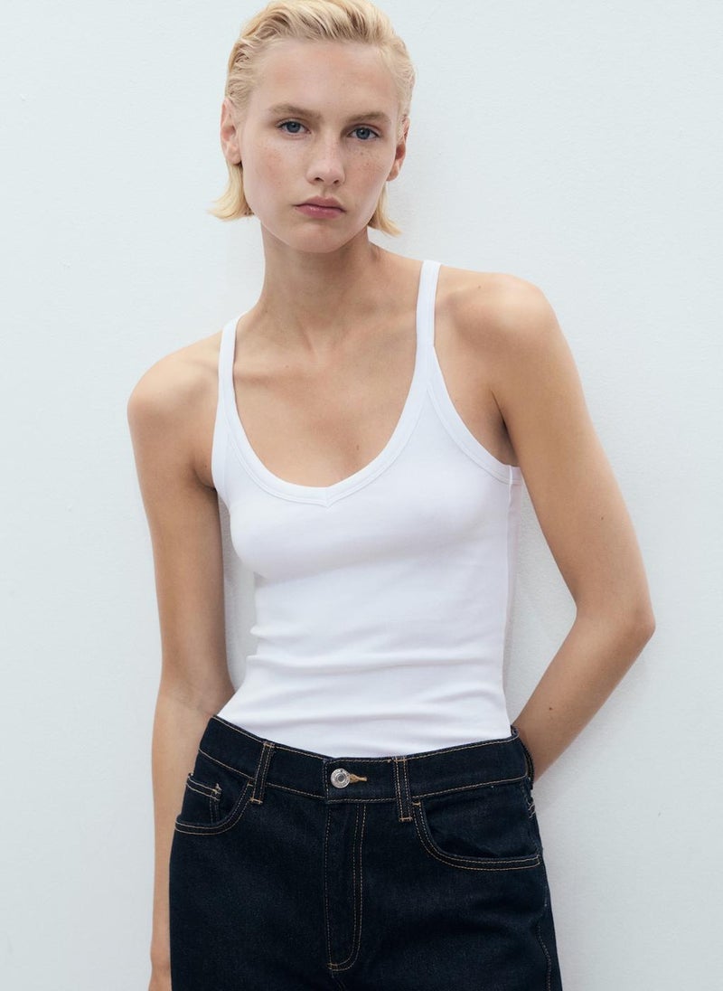 MANGO Cotton Top With Straps  - Image 1
