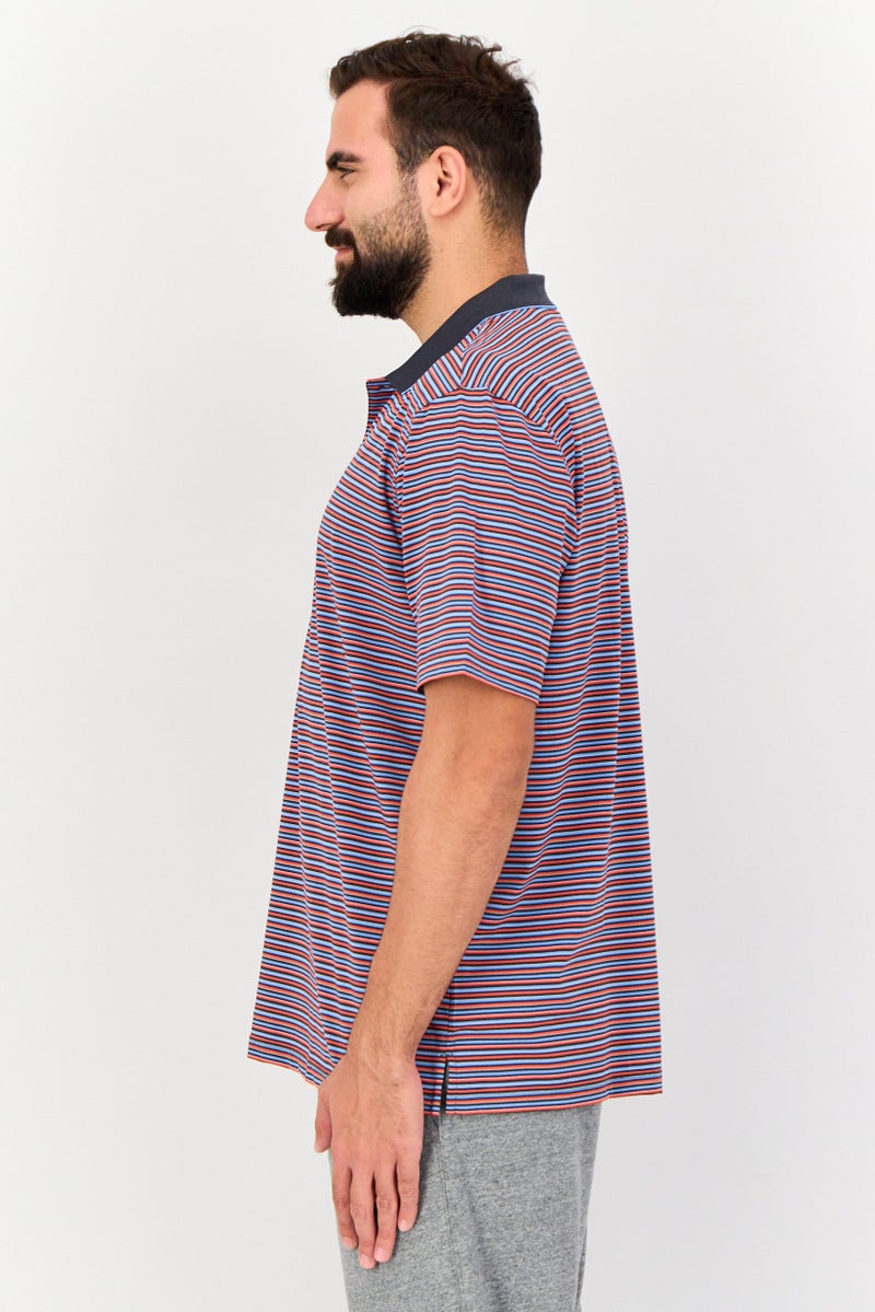 Greg Norman Men Sportswear Fit Short Sleeve Outdoor Polo Shirt, Multicolor  - Image 2