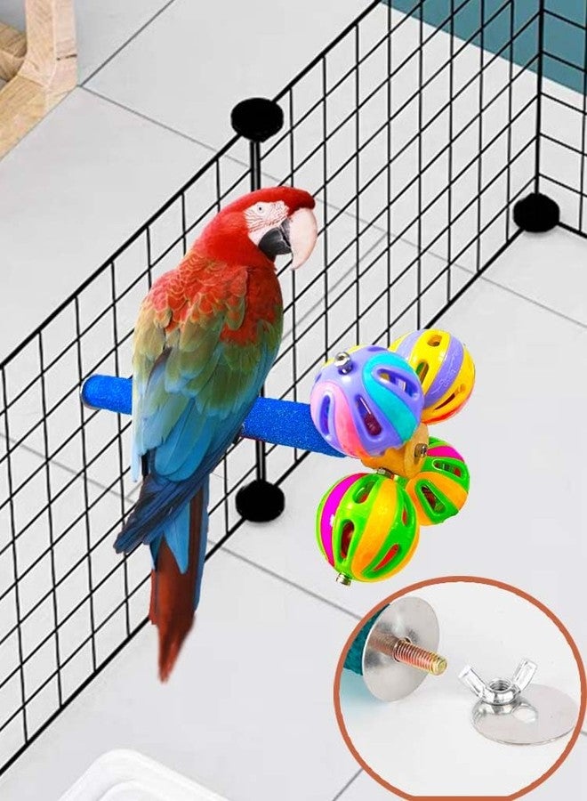 Fejapa Large Bird Perch Toy with Rotating Balls Natural Parrot Large Bird Stand Perches Toy Wood Rotate Spinning Balls for Cage Parakeet Budgies Parrotlets Lovebird Cockatiels Conure Macaw African Greey - Image 4