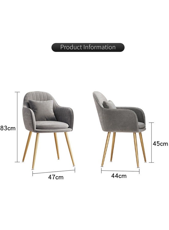 Generic Furniliving Velvet Vanity Chair with Curved Back, Vanity Chair for Makeup Room - Midcentury Modern Accent Chair for Living Room Bedroom, Velvet Chair Multifunction Chair for Dressing Home Office Kitchen Dinning Room and Living Room ﻿  - Image 2
