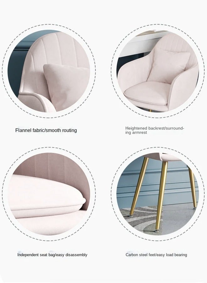 Generic Furniliving Velvet Vanity Chair with Curved Back, Vanity Chair for Makeup Room - Midcentury Modern Accent Chair for Living Room Bedroom, Velvet Chair Multifunction Chair for Dressing Home Office Kitchen Dinning Room and Living Room ﻿  - Image 3