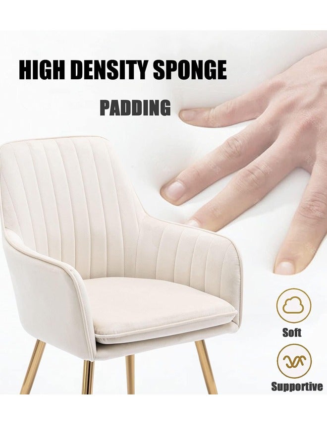 Generic Furniliving Velvet Vanity Chair with Curved Back, Vanity Chair for Makeup Room - Midcentury Modern Accent Chair for Living Room Bedroom, Velvet Chair Multifunction Chair for Dressing Home Office Kitchen Dinning Room and Living Room ﻿  - Image 5