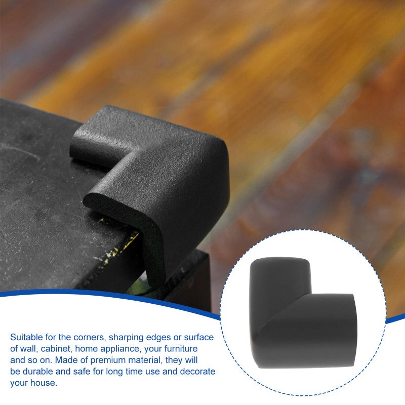 10Pcs Black Safety Corner Guards Soft Edge Covers Protective Bumpers For Furniture Proofing Home Nursery - Image 4
