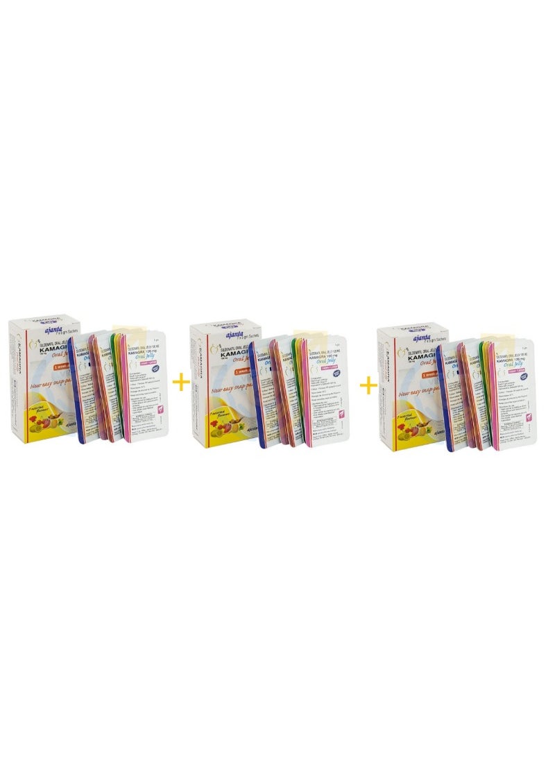 Ajanta Ajantaa Kamaagraa Oral Jelly 100mg for Enhanced Performance Pack of 3 
