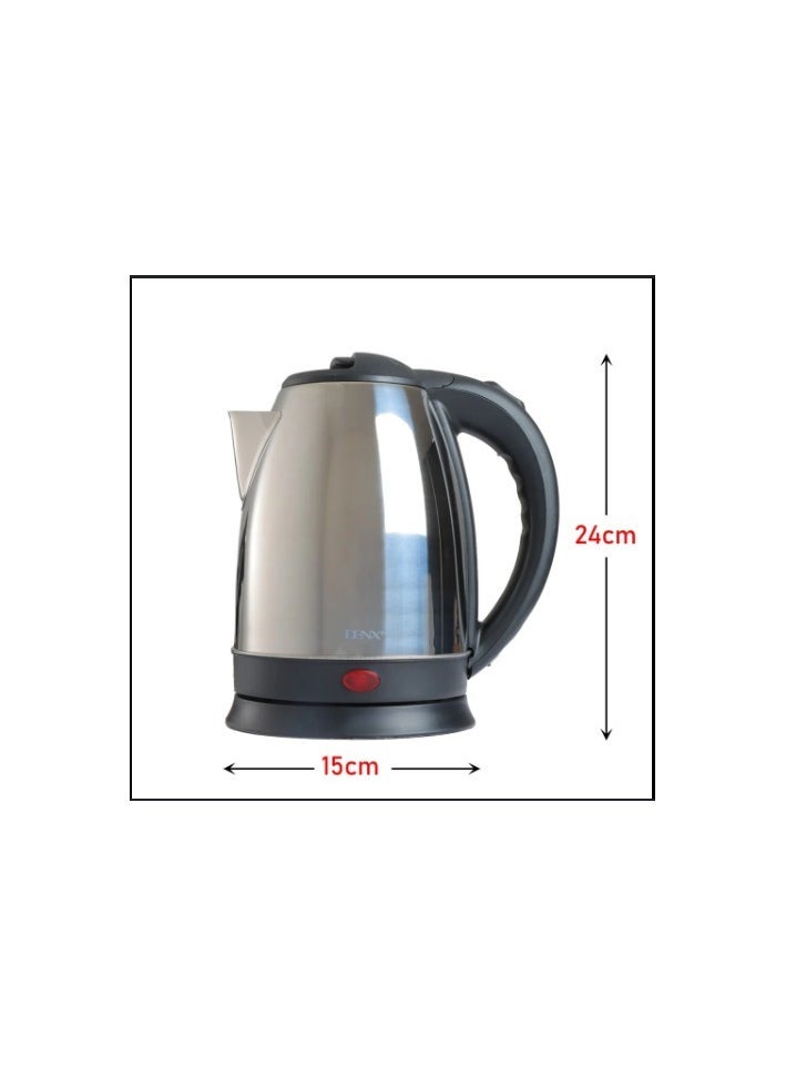 Denx Electric Kettle 1.8L Stainless Steel – Fast Boiling, Auto Shut-Off, Bpa-Free, Cordless Design, 1500W Power For Tea, Coffee, And Hot Water - Image 4