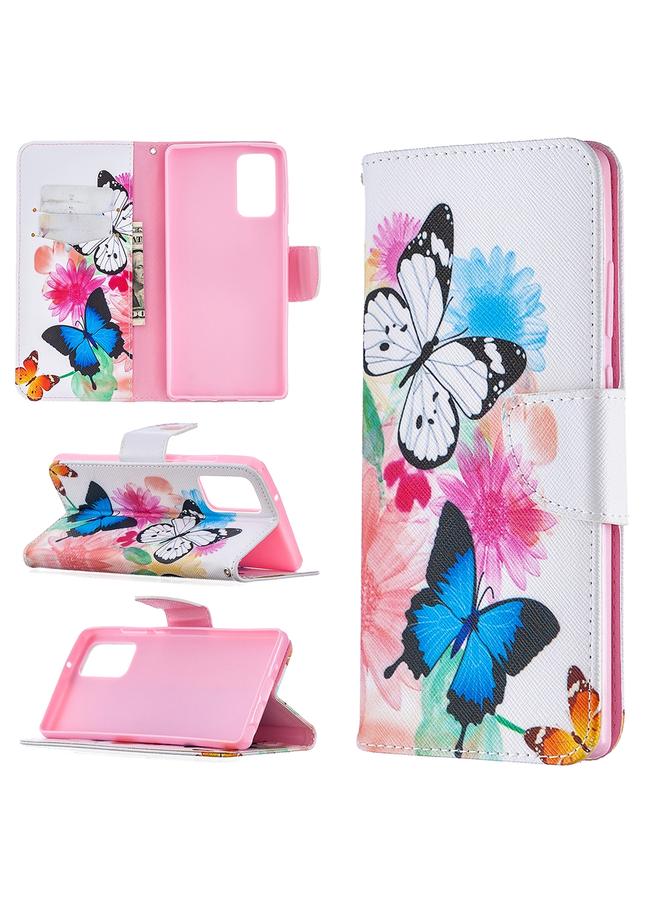 S-TOP Case For Samsung Galaxy Note 20 Colored Drawing Pattern Horizontal Flip Leather Case with Holder & Card Slots & Wallet - Image 1
