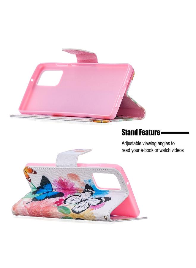 S-TOP Case For Samsung Galaxy Note 20 Colored Drawing Pattern Horizontal Flip Leather Case with Holder & Card Slots & Wallet - Image 4