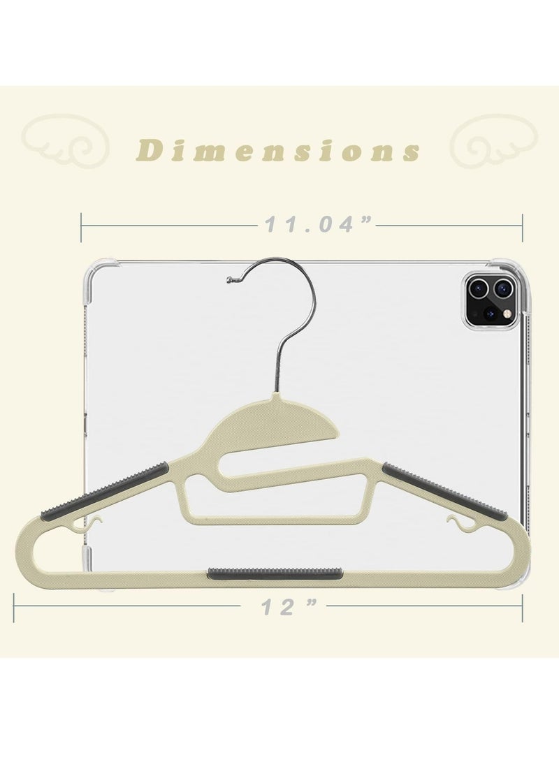 Red Dot Gift Red Dot Gift® Non-Slip Kids Hangers, Plastic Hangers, S-Slide 12" (30cm) with 360° Swivel Hook Space Saving for Children Closet (30 Pack, Ivory)  - Image 2