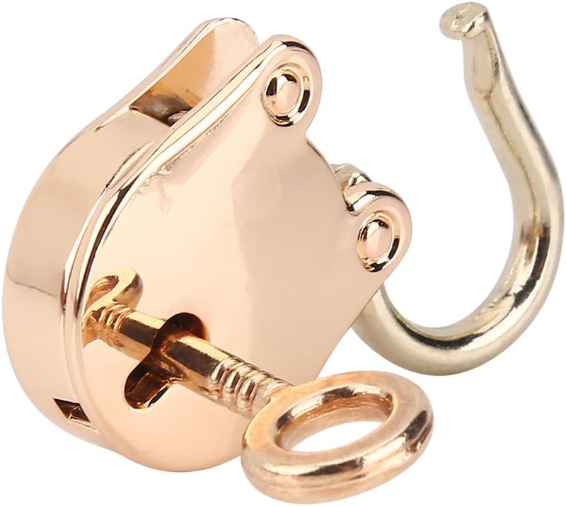 klarako Mini Solid Padlock, 3Pcs Antique Padlock Skeleton Key Notebook Metal Lock Silver Gold Bronze - Image 4