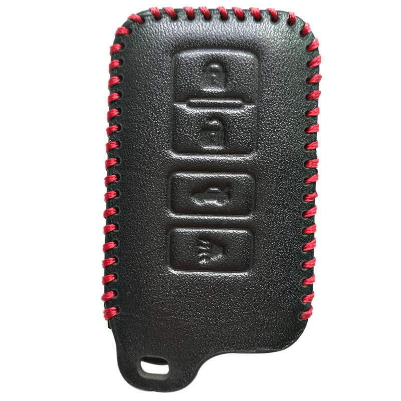 Coolbestda Leather Key Fob Remote Cover Keyless Entry Accessories Glove Jacket for 2019 2018 2017 Toyota Highlander Avalon Camry Corolla RAV4 HYQ14FBA