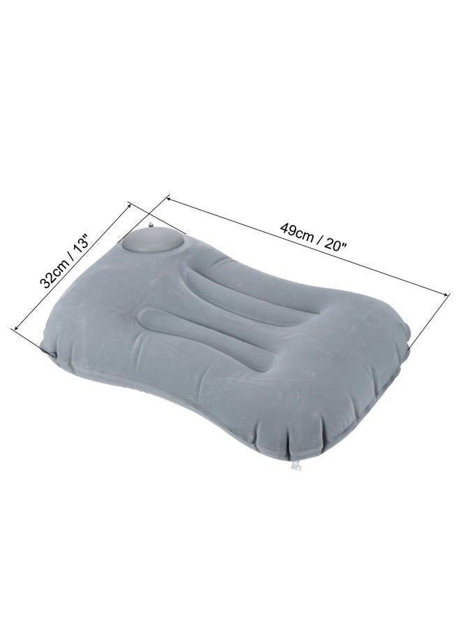 PATIKIL Camping Pillow, 2 Pack Portable Camp Beach Pillow Ultralight Inflatable Travel Airplane Pillow Lumbar Support for Hiking Backpacking, Green Gray - Image 2