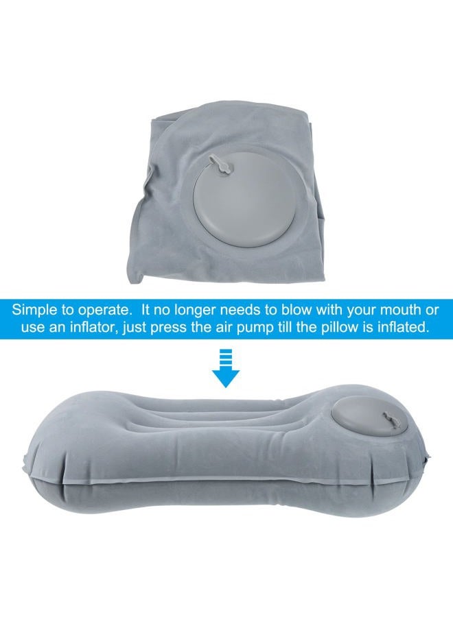 PATIKIL Camping Pillow, 2 Pack Portable Camp Beach Pillow Ultralight Inflatable Travel Airplane Pillow Lumbar Support for Hiking Backpacking, Green Gray - Image 4