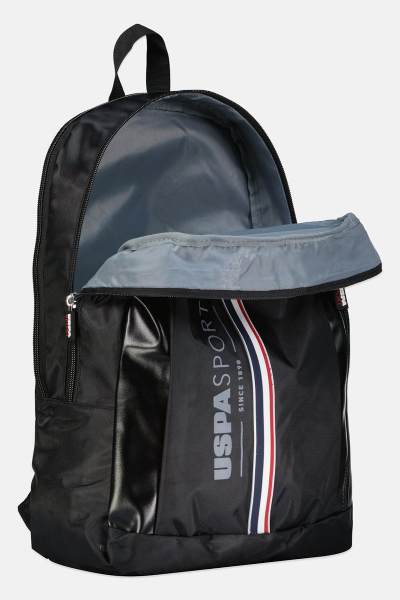 U.S. Polo Assn. Men Brand Logo Backpack, Black  - Image 3
