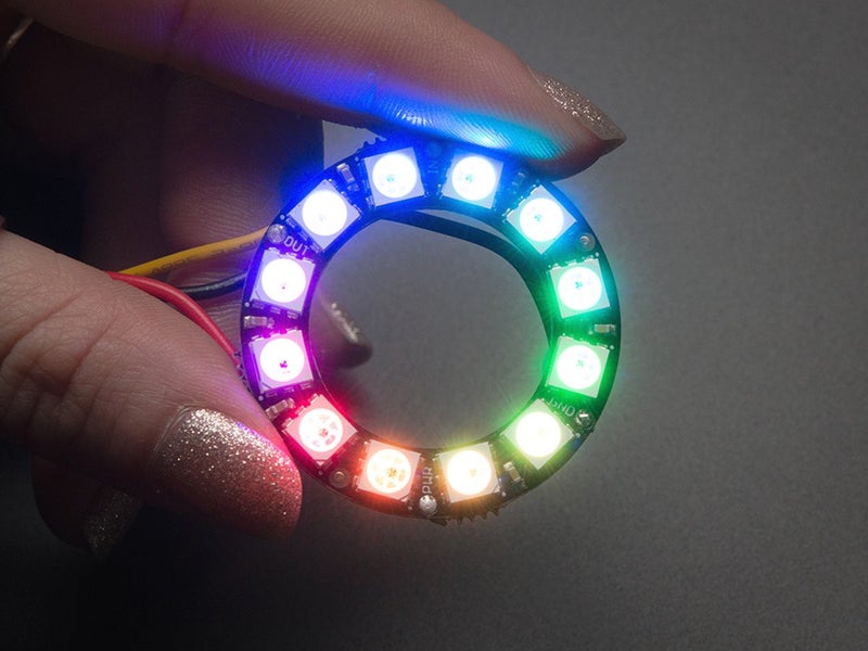 Adafruit NeoPixel Ring - 12 x WS2812 5050 RGB LED with Integrated Drivers - Image 1