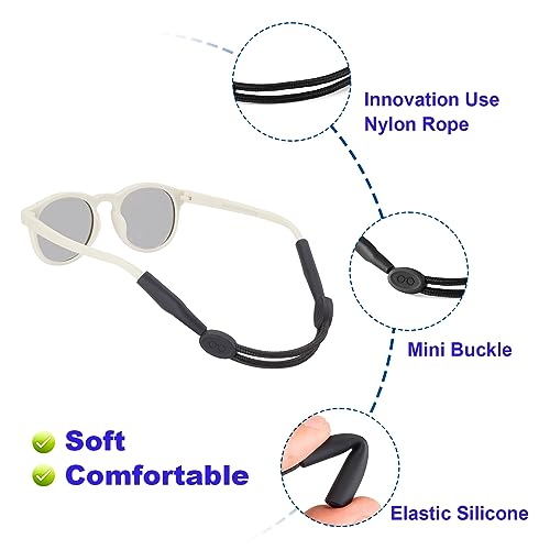 Omnful Infant Glasses Strap(6.5-10in)- Adjustable Eyeglasses Strap Sports Sunglasses Straps Glasses Holder for Kids Tollder, No Tail Eyewear Retainers for Girls and Boys 0-12 Years(4pcs Purple) - Image 2