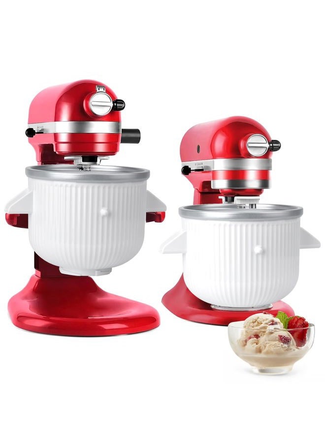 Ice Cream Maker Attachment for Kitchenaid Stand Mixer,2-Quart Frozen Yogurt - Ice Cream & Sorbet Gelato Maker,Fits 4.5 5 6 7qt Kitchenaid Stand Mixer