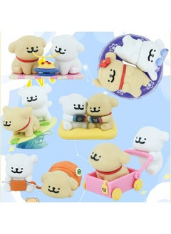 [4697 People's Collection] Line Puppy Happy Series Blind Box Hand-held Cute Doll Doll Table Around-Color:#The Whole Set Of Six Non-duplicate [watch The Puppy In A Row] In A Bag