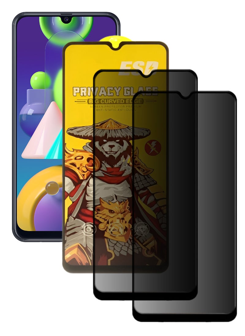 ESD 2 Pieces Tempered Dustproof Privacy Glass Screen Protector Compatible For Samsung Galaxy M21 - Image 1