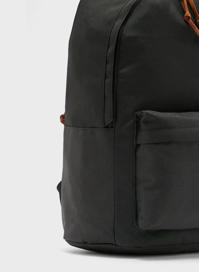 Seventy Five Casual Canvas Backpack With Laptop Sleeve