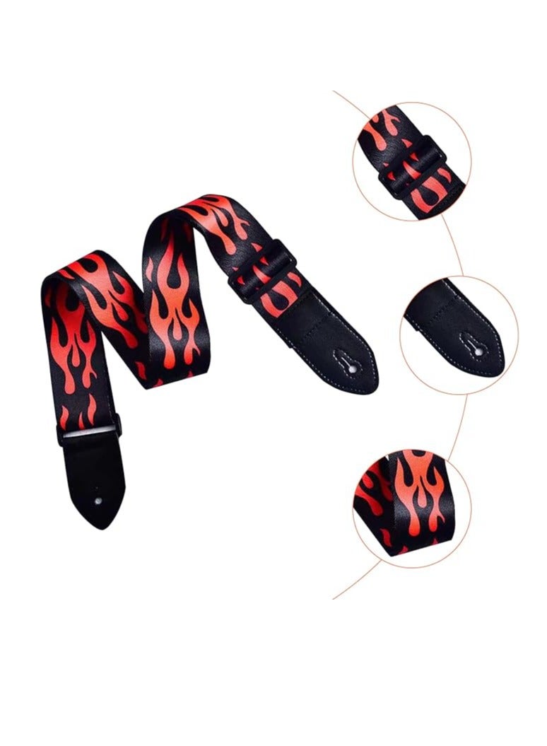 Adjustable Guitar Strap, Guitar Strap, Acoustic Guitar Strap, Adjustable Guitar Shoulder Strap, Guitar Strap Set for Electric and Acoustic Guitars, Basses, Electric & Western Guitars with 5 Picks - Image 3