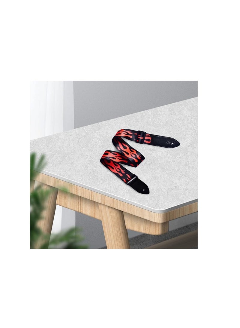 Adjustable Guitar Strap, Guitar Strap, Acoustic Guitar Strap, Adjustable Guitar Shoulder Strap, Guitar Strap Set for Electric and Acoustic Guitars, Basses, Electric & Western Guitars with 5 Picks - Image 5