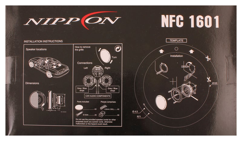 Nippon NFC- 1601 Dual Cone Black Inside Car Speaker Boxes for All Vehicles - Image 5