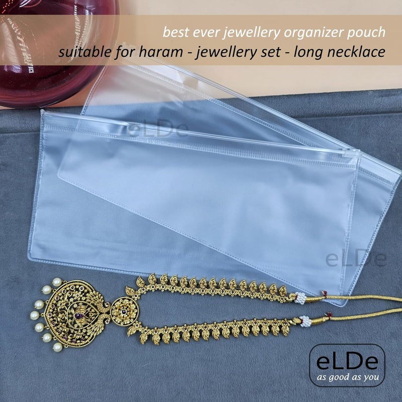 ELDE Pack of 15 Jewellery Storage Zip Lock Pouch - Jewellery Pouch for Storage, Travel Accessories Bags, Cosmetic Pouches, Storage Organizer, Jewellery Organiser, Transparent Pouches (L 4x9 Inch) - Image 4