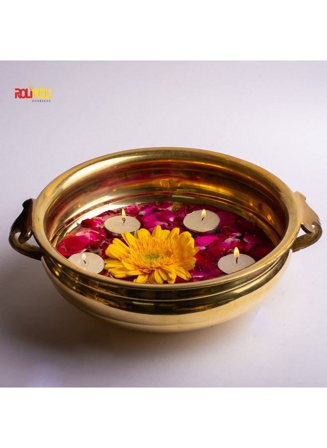 ROLIMOLI Pure Brass Plain Urli Decorative Bowl Diameter 6inch Beautiful Handcrafted Bowl for Floating Flowers and Tea Light Candles Home,Office and Table Decor Special for Diwali Gift - pzsku/Z22AA48BC0F4ADBBDA09AZ/45/_/1736426820/3cf56868-bf47-4b3c-b9b4-af2d72e52513