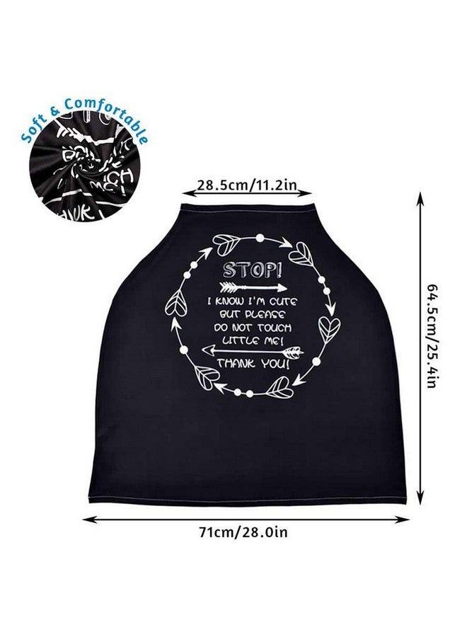 TANOFAR Car Seat Covers for Babies, No Touching Sign Car seat Canopy, Infant Stroller Covers for Newborn Girl Boy, Multiuse Nursing Covers for Breastfeeding, Ultra-Soft Breathable, High Chair Cover, Black - Image 4