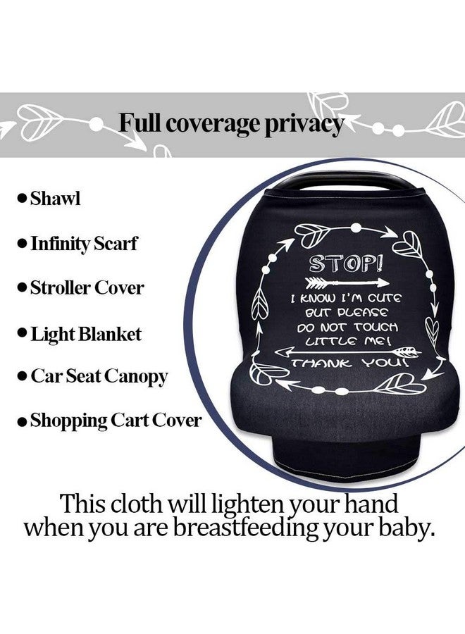 TANOFAR Car Seat Covers for Babies, No Touching Sign Car seat Canopy, Infant Stroller Covers for Newborn Girl Boy, Multiuse Nursing Covers for Breastfeeding, Ultra-Soft Breathable, High Chair Cover, Black - Image 3