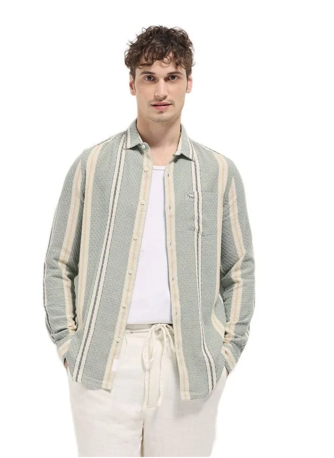 THE BEAR HOUSE Men's Shirt for Casual and Formal Wear | Classic Button-Down Style for Office, Daily Use, Travel, Events & All-Season Outfits | Versatile & Stylish Wardrobe Essential for Every Occasion