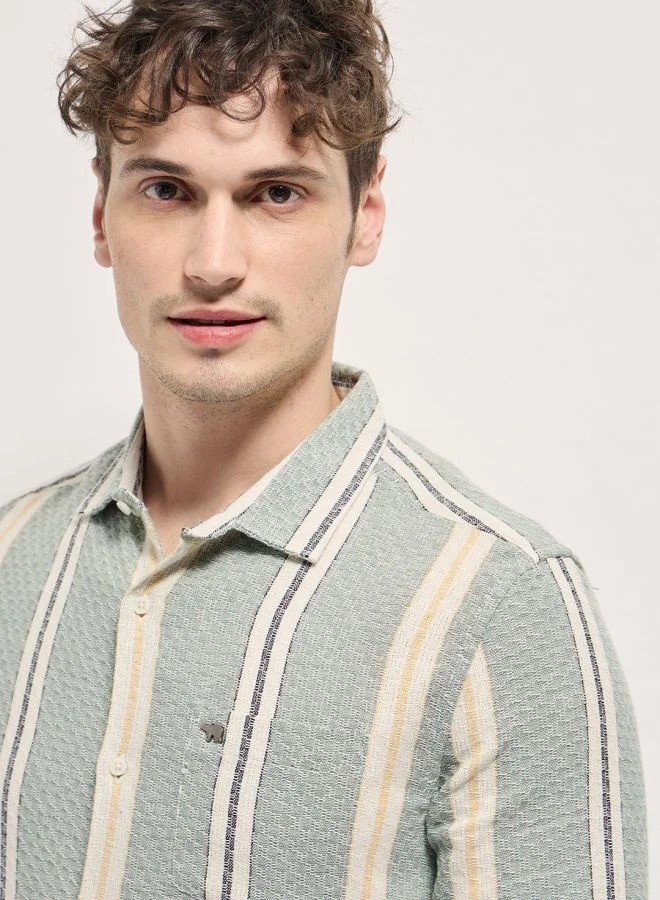 THE BEAR HOUSE Men's Shirt for Casual and Formal Wear | Classic Button-Down Style for Office, Daily Use, Travel, Events & All-Season Outfits | Versatile & Stylish Wardrobe Essential for Every Occasion