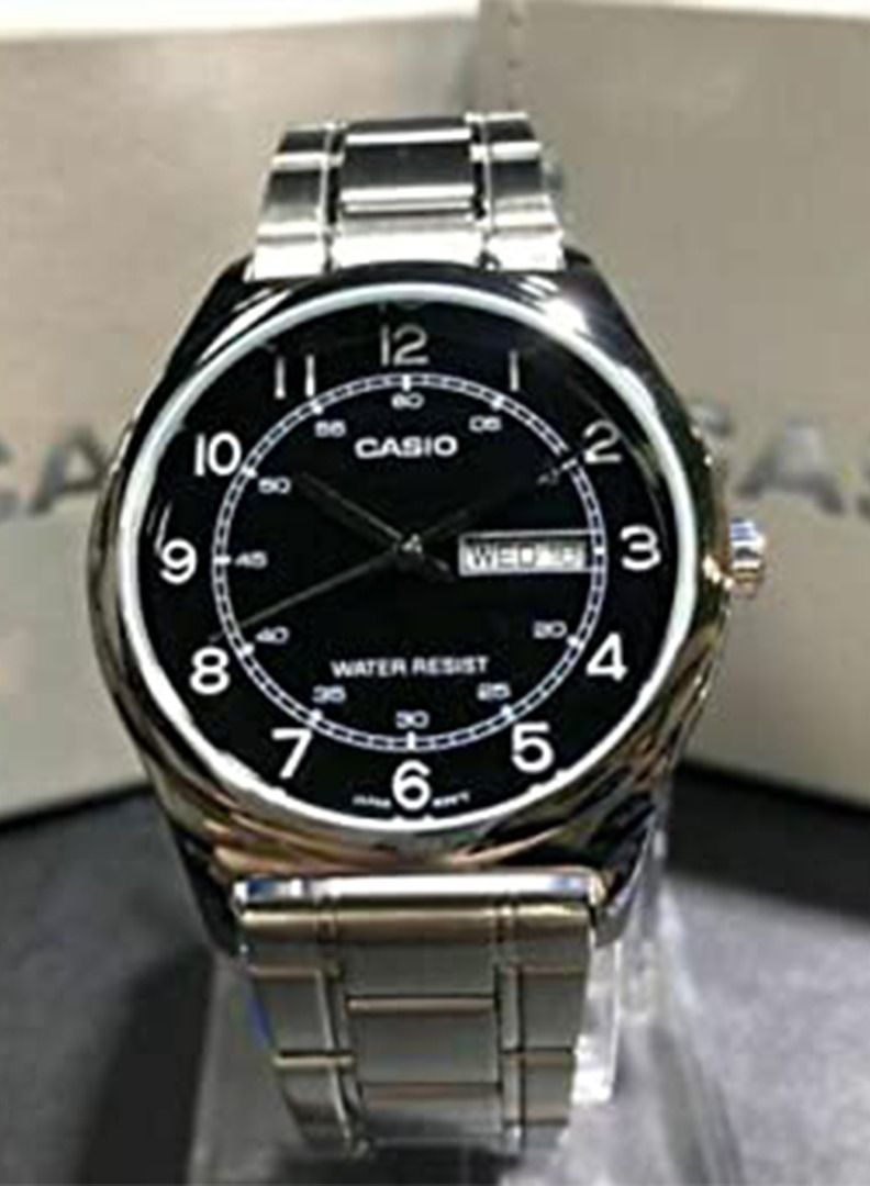 CASIO Men's Stainless Steel Analog Wrist Watch MTP-V006D-1B2UDF - 33 mm - Silver - Image 4