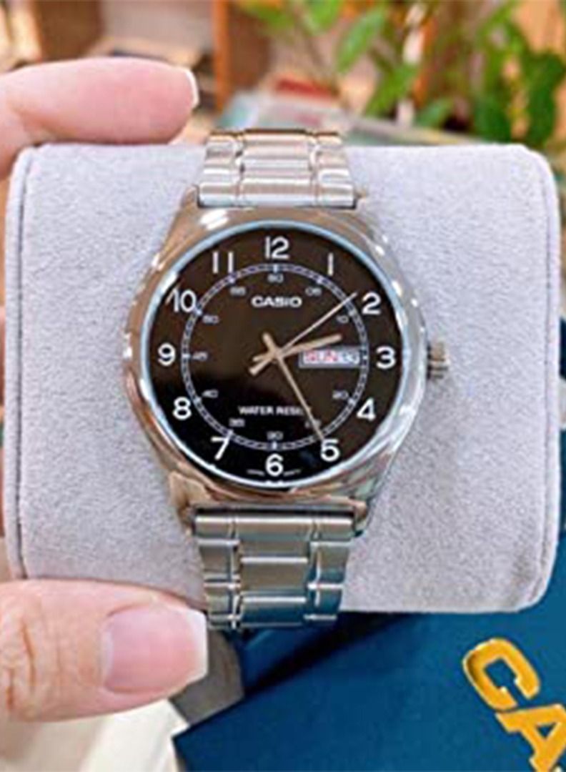 CASIO Men's Stainless Steel Analog Wrist Watch MTP-V006D-1B2UDF - 33 mm - Silver - Image 3