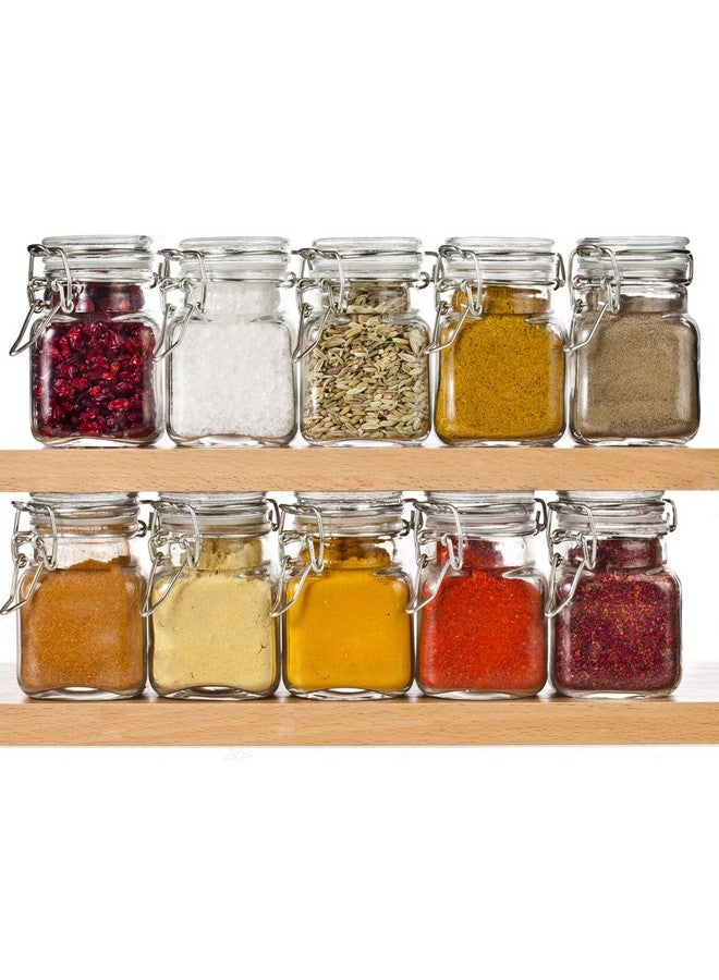 SPANLA Spice Jars, 24 Pack 4oz Small Glass Jars with Airtight Hinged Lid, With 24 Spice Labels & Silicone Funnels, Airtight Glass Jars for Spices, Condiments Herb Seasoning Art Craft Storage - Image 4