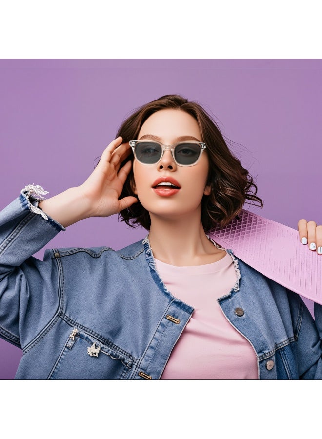 Powerology Smart Audio Sunglasses with UV Protection / Smart Touch Control / 8 Hours Play Time / Magnetic Charging / Bluetooth Version 5.4 / 15m Transmission Distance / Smart Sleep Mode / Auto-Pairing / Low Latency - Transparent - Image 2