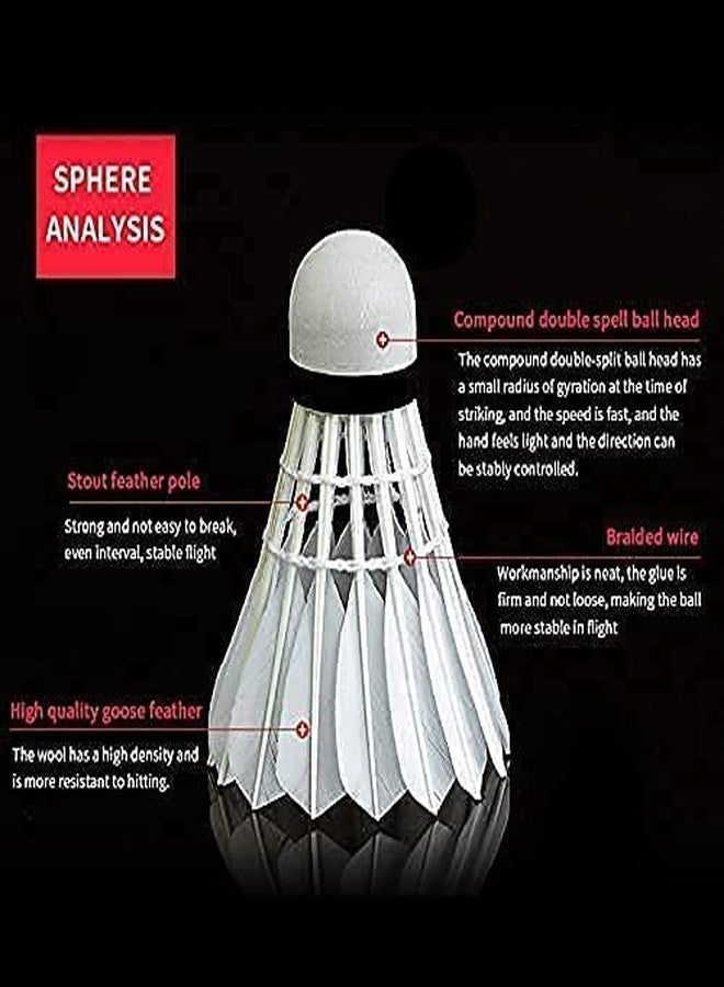 Magic Providers Badminton Feather Shuttlecock - Pack of 10 (White) | Shuttle Cock Feather Badminton | Hybrid Feathers Shuttlecock Rackets Shuttle Cork - Image 5