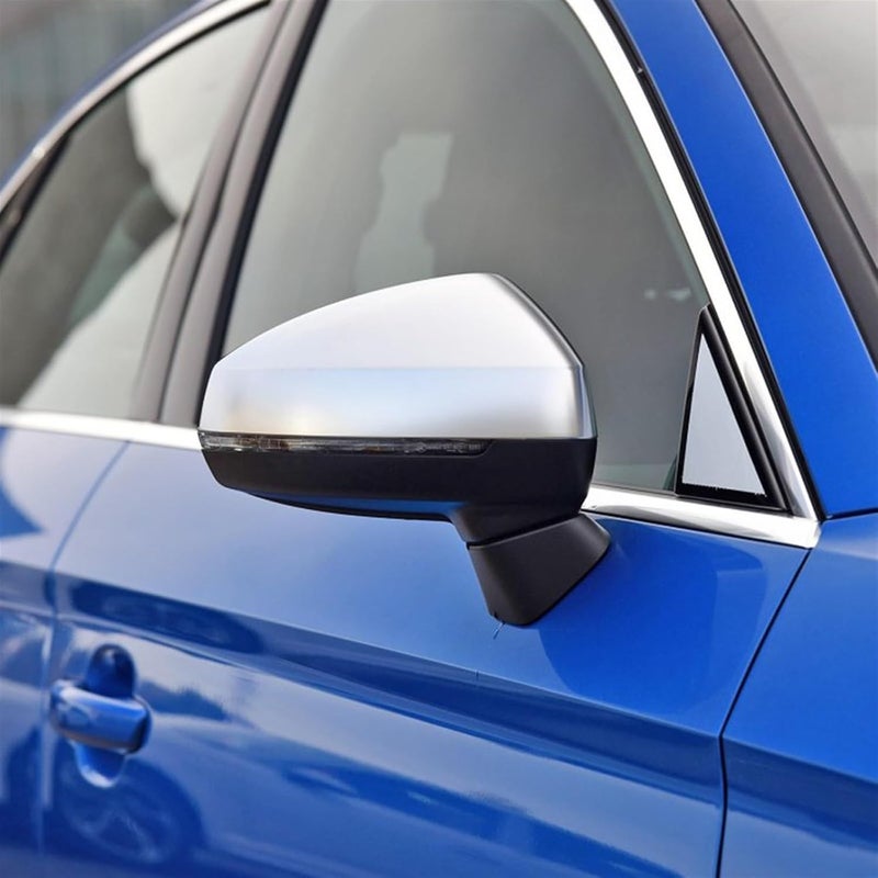 Vuzmode Matte Chrome Silver Car Mirror Cover - Image 4