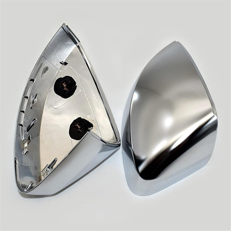 Vuzmode Matte Chrome Silver Car Mirror Cover - Image 3