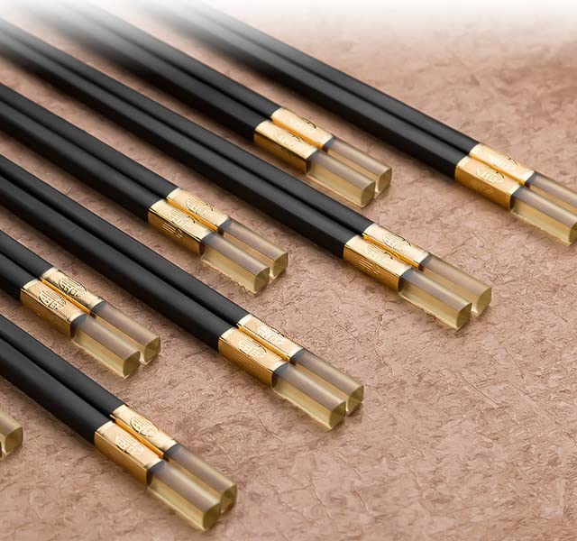 RIANZ Reusable Chopsticks Dishwasher Safe95 Inch Fiberglass Chopsticks Set Japanese Chinese Korean Chopsticks for Food NonSlip Easy to Use Pack of 2 Pair - Image 3