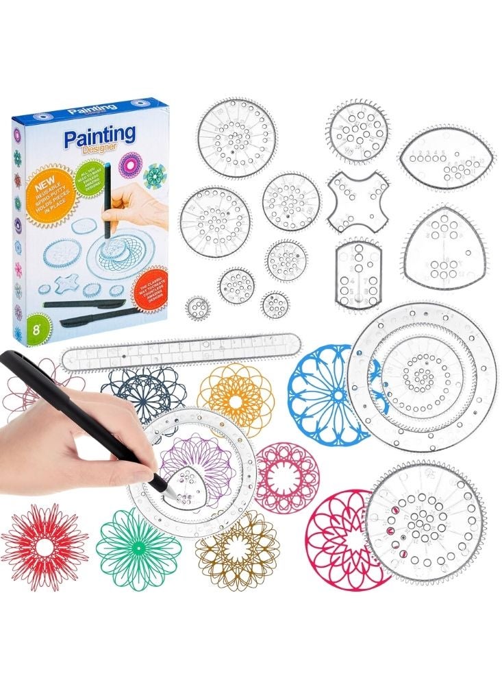 Premium Painting Designer Spirograph Art Set – Creative Drawing & Pattern Design Kit for Kids, Reusable Gears & Endless Art Designs - Image 2