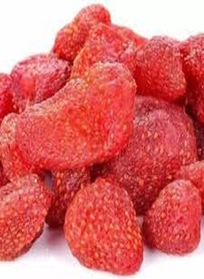Nutzy Dried Strawberrry 1000 Grams (250 Grams X 4) - Juicy, Sweet and Chewy Snack Rich in Vitamins & Fiber | No Added Sugar | Loved by Kids, Travellers and Cooking Friendly Moms | Vegan Starwberries | Easy to Pack for Trips, or Decorating Cakes, Cupcakes, Ice-Cream and More | Freeze-Dried Strawberries | Dehydrated Dry Fruit - Image 1