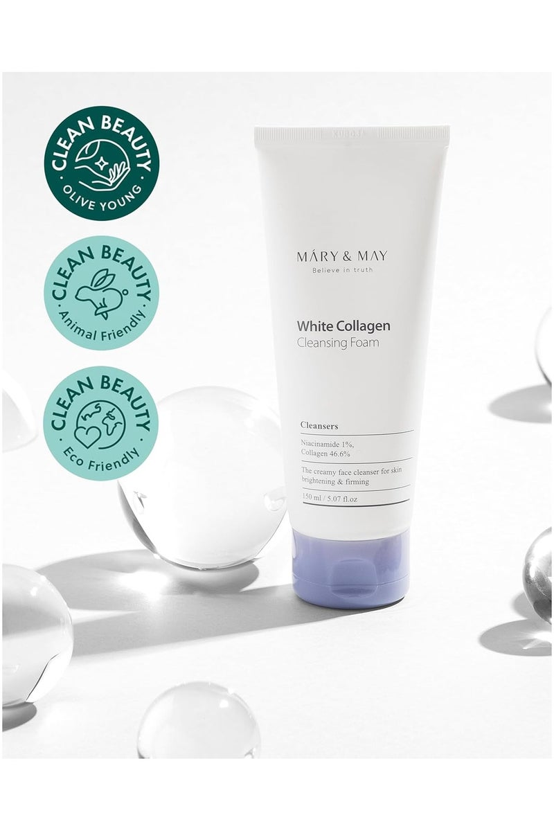 MARY & MAY Mary&May White Collagen Cleansing Foam 150 ml - Image 5