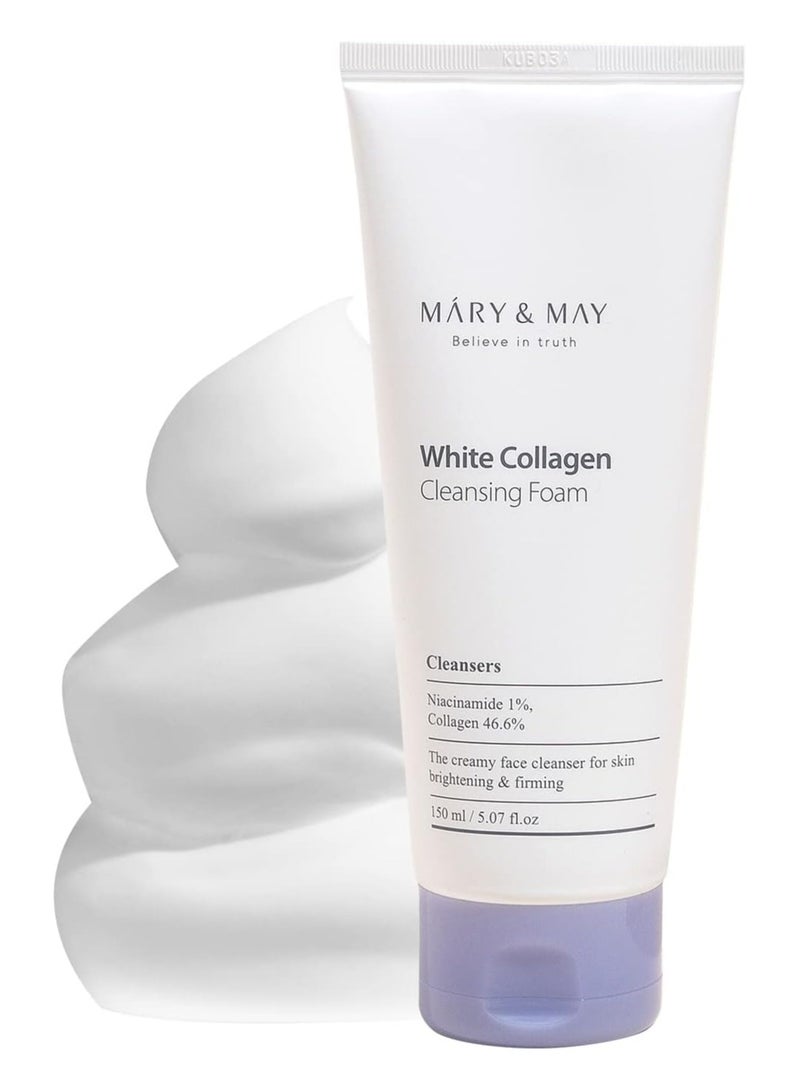 MARY & MAY Mary&May White Collagen Cleansing Foam 150 ml - Image 2